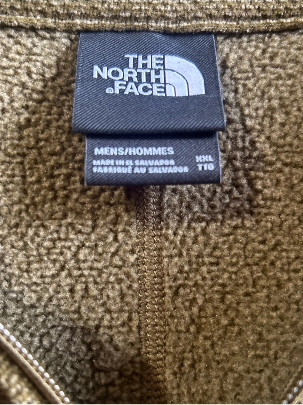 The North Face Men's Olive Zip-Up Fleece Pullover